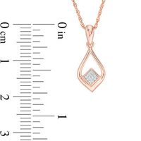 Diamond Accent Teardrop Pendant in 10K Rose Gold|Peoples Jewellers