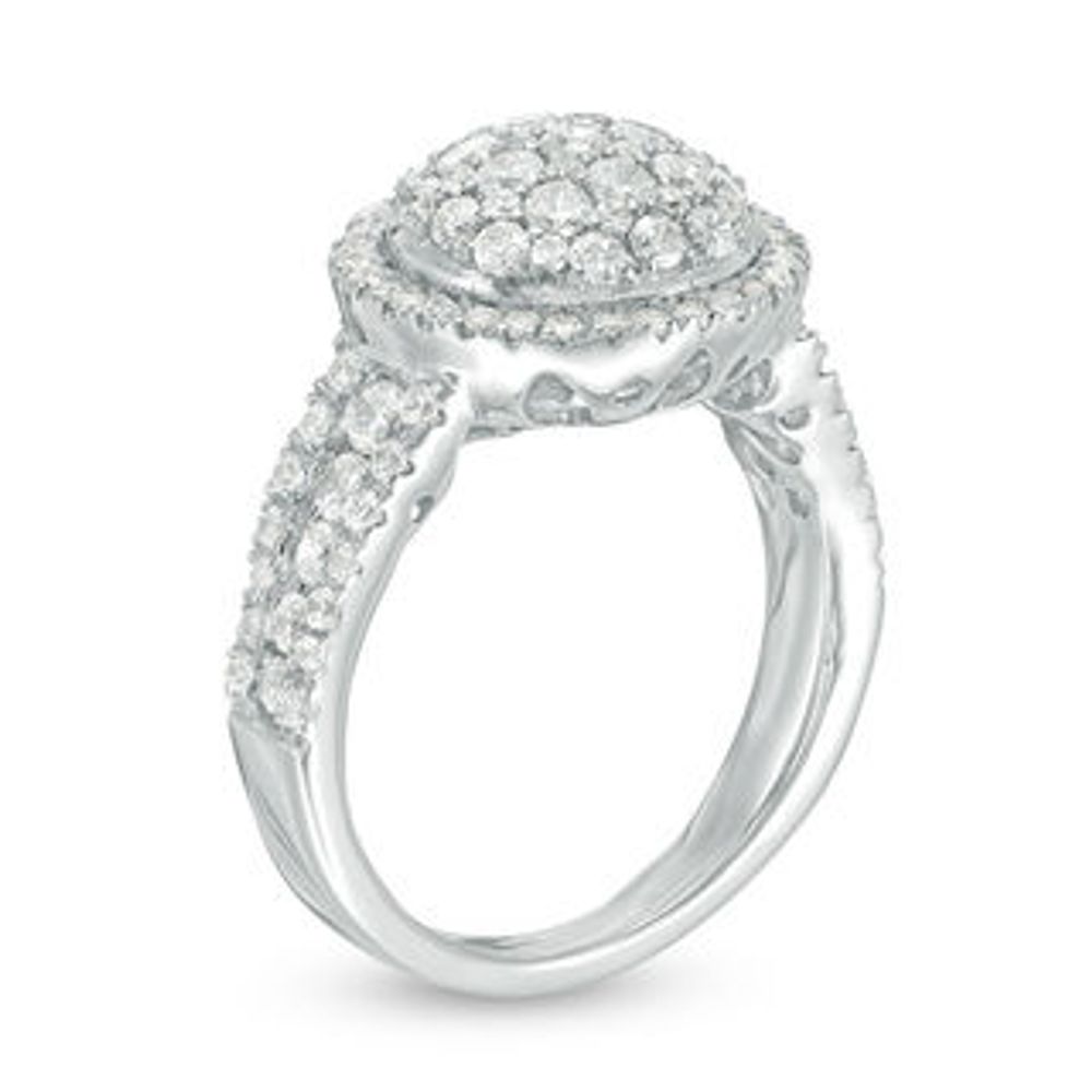 1.45 CT. T.W. Composite Diamond Frame Ring in 10K White Gold|Peoples Jewellers
