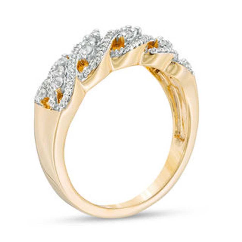 0.29 CT. T.W. Diamond Wave Band in 10K Gold|Peoples Jewellers