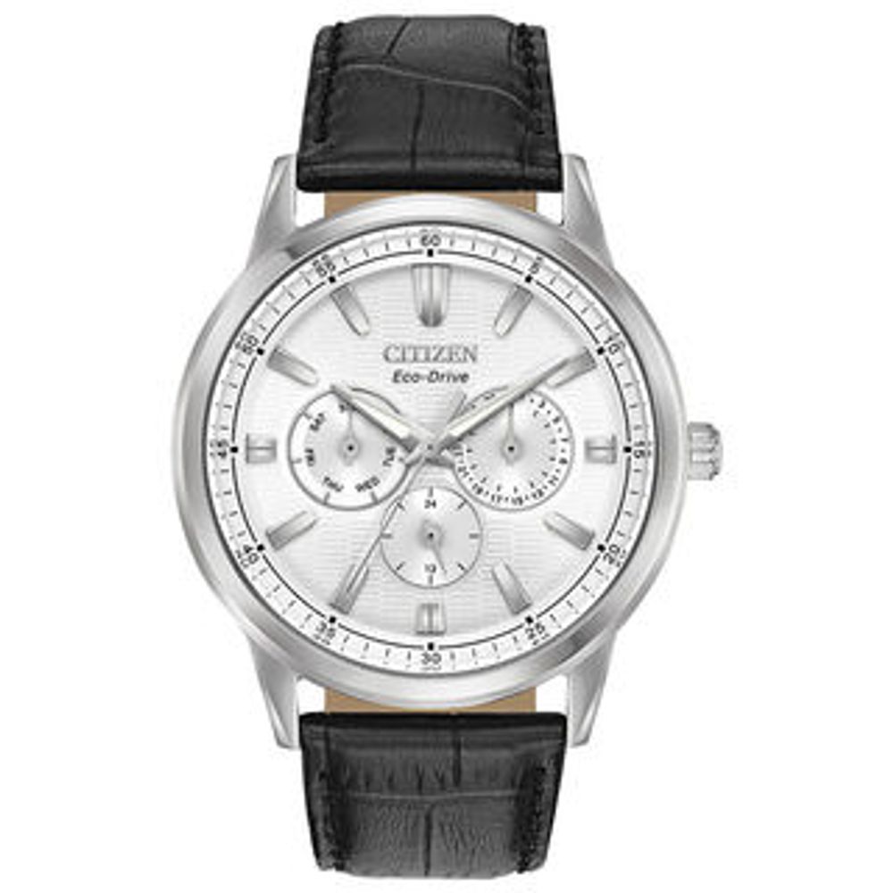 Men's Citizen Eco-Drive® Corso Strap Watch with Silver-Tone Dial (Model: BU2070-04A)|Peoples Jewellers