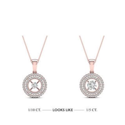 Magnificence™ 0.40 CT. T.W. Diamond Two-Stone Necklace in 10K White Gold|Peoples Jewellers