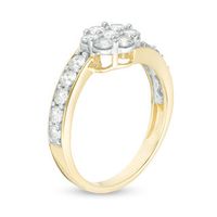 1.00 CT. T.W. Composite Diamond Bypass Ring in 10K Gold|Peoples Jewellers