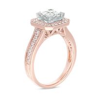 0.85 CT. T.W. Quad Princess-Cut Diamond Octagon Frame Vintage-Style Engagement Ring in 14K Two-Tone Gold|Peoples Jewellers