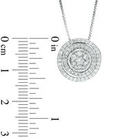 Convertibilities 0.47 CT. T.W. Composite Diamond Circle Three-in-One Pendant in 10K White Gold|Peoples Jewellers