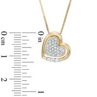 Convertibilities 0.23 CT. T.W. Composite Diamond Heart Three-in-One Pendant in Sterling Silver with 14K Gold Plate|Peoples Jewellers