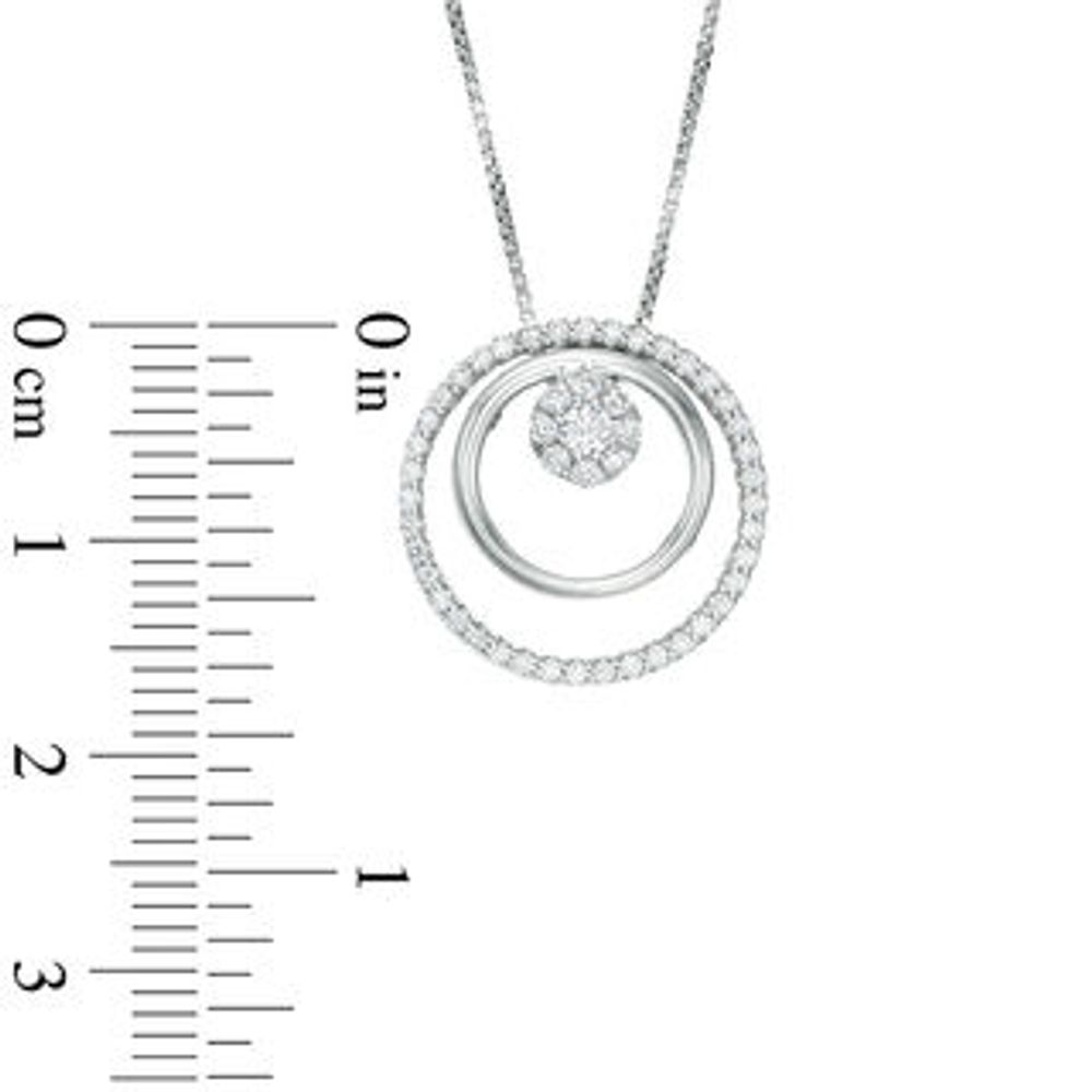 Convertibilities 0.29 CT. T.W. Diamond Open Circles Three-in-One Pendant in Sterling Silver|Peoples Jewellers