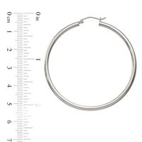 2.5 x 50.0mm Polished Hoop Earrings in Sterling Silver|Peoples Jewellers