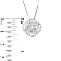 Convertibilities 0.37 CT. T.W. Diamond Swirl Three-in-One Pendant in 10K White Gold|Peoples Jewellers
