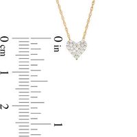 0.10 CT. T.W. Multi-Diamond Heart Pendant in 10K Gold|Peoples Jewellers