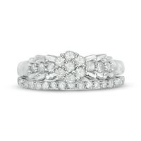 0.58 CT. T.W. Composite Diamond Bridal Set in 10K White Gold|Peoples Jewellers