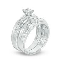 0.23 CT. T.W. Diamond Bridal Set in Sterling Silver|Peoples Jewellers