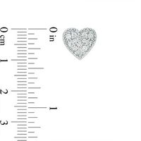 0.09 CT. T.W. Composite Diamond Heart Pendant and Stud Earrings Set in Sterling Silver|Peoples Jewellers