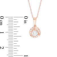 0.32 CT. T.W. Certified Canadian Diamond Swirl Pendant in 14K Rose Gold (I/I2)|Peoples Jewellers