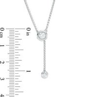 0.29 CT. T.W. Diamond Lariat Necklace in Sterling Silver - 26"|Peoples Jewellers