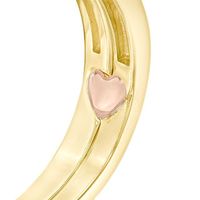 Perfect Fit 0.60 CT. T.W. Diamond Starburst Frame Interlocking Bridal Set in 14K Gold|Peoples Jewellers