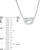 0.04 CT. T.W. Diamond Love Knot Pretzel Necklace in Sterling Silver - 17.5"|Peoples Jewellers