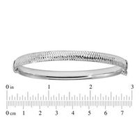 5.8mm Textured Bangle in Sterling Silver|Peoples Jewellers