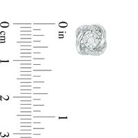 0.115 CT. T.W. Diamond Love Knot Stud Earrings in Sterling Silver|Peoples Jewellers