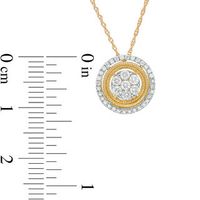 0.33 CT. T.W. Composite Diamond Frame Vintage-Style Medallion Pendant in 10K Gold|Peoples Jewellers