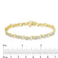 1.00 CT. T.W. Diamond Flame Link Bracelet in 10K Gold - 7.25"|Peoples Jewellers