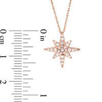 0.20 CT. T.W. Diamond Starburst Star Pendant in 10K Rose Gold|Peoples Jewellers