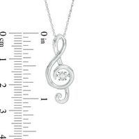 Unstoppable Love™ Diamond Accent Solitaire Treble Clef Pendant in Sterling Silver|Peoples Jewellers