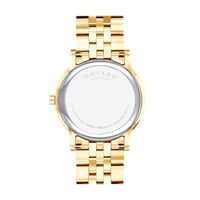 Men's Movado Museum® Classic Gold-Tone PVD Watch with Black Dial (Model: 0607203)|Peoples Jewellers
