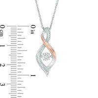 Unstoppable Love™ 0.04 CT. T.W. Diamond Flame Pendant in Sterling Silver and 10K Rose Gold|Peoples Jewellers