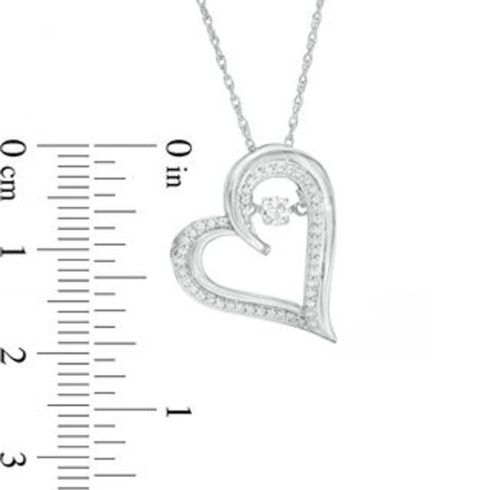 Unstoppable Love™ 0.23 CT. T.W. Diamond Tilted Double Heart Pendant in Sterling Silver|Peoples Jewellers