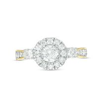 0.95 CT. T.W. Diamond Frame Three Stone Engagement Ring in 10K Gold|Peoples Jewellers