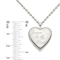 "Forever In My Heart" Heart Locket in Sterling Silver|Peoples Jewellers