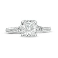 1.25 CT. T.W. Certified Canadian Princess-Cut Diamond Frame Engagement Ring in 14K White Gold (I/I2)|Peoples Jewellers