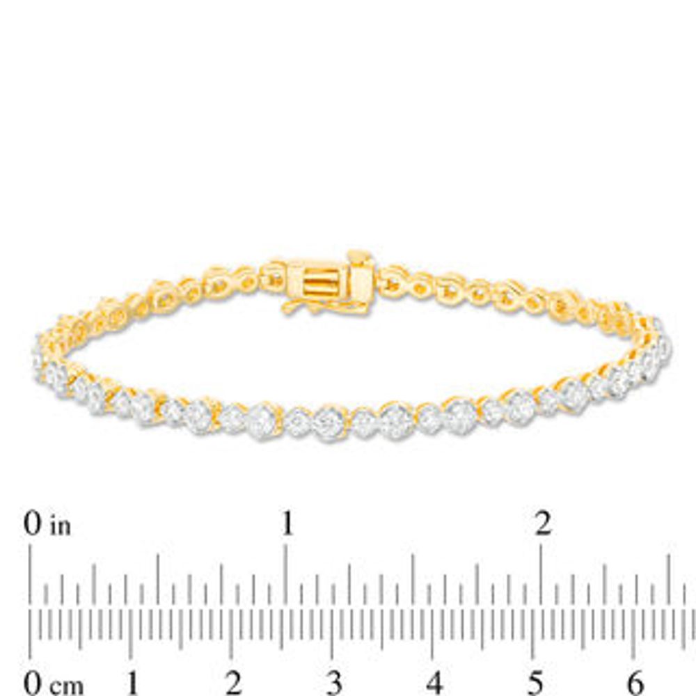 3.00 CT. T.W. Diamond Alternating Tennis Bracelet in 10K Gold|Peoples Jewellers