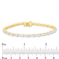 3.00 CT. T.W. Diamond Alternating Tennis Bracelet in 10K Gold|Peoples Jewellers