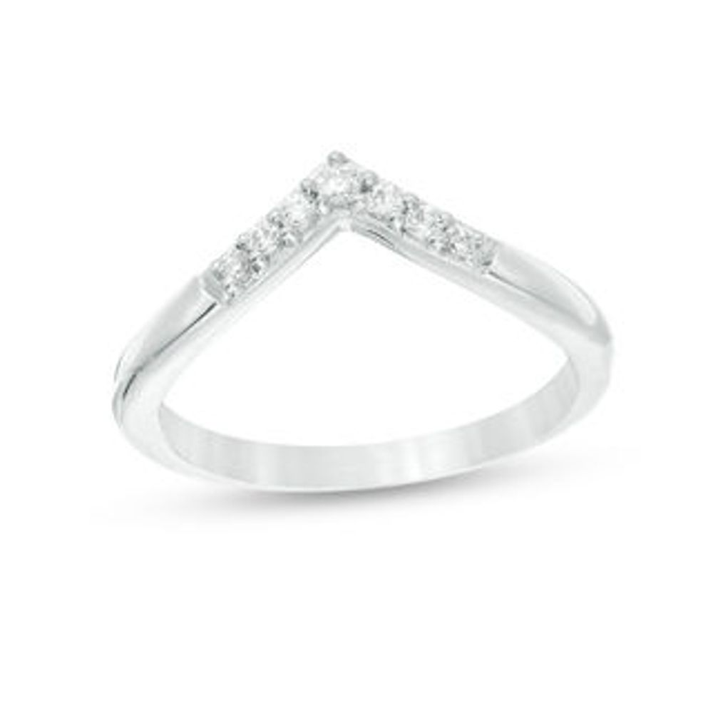 Convertibilities 0.23 CT. T.W. Diamond Pear-Shaped Chevron Three-in-One Ring in Sterling Silver|Peoples Jewellers