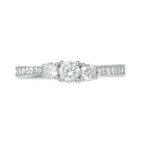 0.58 CT. T.W. Diamond Three Stone Engagement Ring in 10K White Gold|Peoples Jewellers