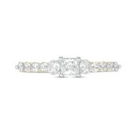 0.69 CT. T.W. Princess-Cut Diamond Three Stone Engagement Ring in 10K Gold|Peoples Jewellers