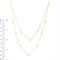 0.60 CT. T.W. Diamond Layered Station Necklace in 10K Gold - 24"|Peoples Jewellers