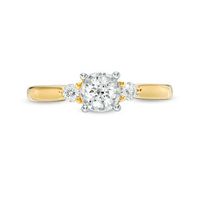 0.50 CT. T.W. Diamond Past Present Future® Engagement Ring in 10K Gold|Peoples Jewellers