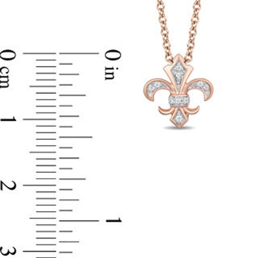 Enchanted Disney Belle Diamond Accent Rose in Glass Dome Pendant in  Sterling Silver and 10K Rose Gold - 24