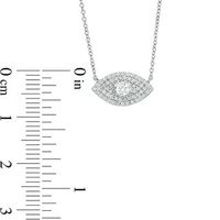0.25 CT. T.W. Diamond Evil Eye Necklace in 10K White Gold|Peoples Jewellers