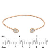 0.065 CT. T.W. Diamond Open Vintage-Style Flex Bangle in 10K Rose Gold|Peoples Jewellers