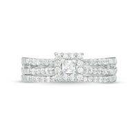 0.46 CT. T.W. Princess-Cut Diamond Frame Bridal Set in 10K White Gold|Peoples Jewellers