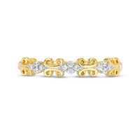 0.066 CT. T.W. Diamond Filigree Stackable Band in 10K Gold|Peoples Jewellers