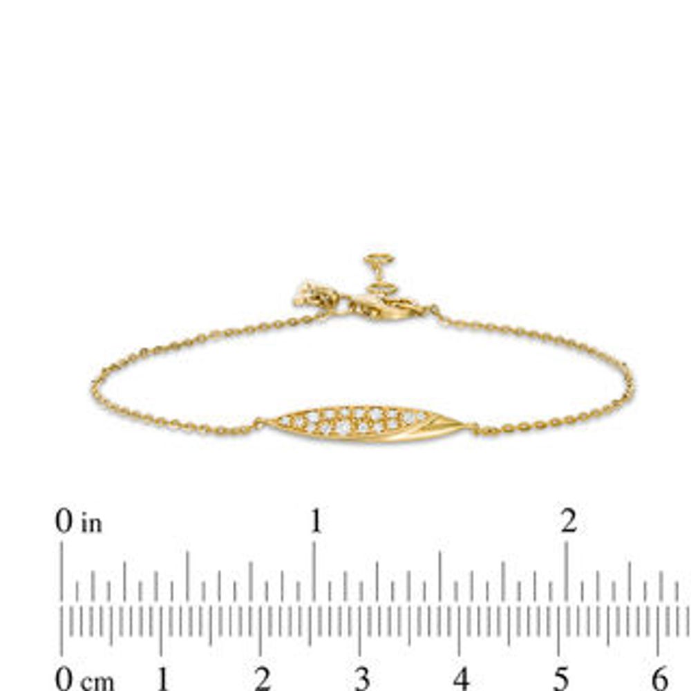 Diamond Star Station Bracelet in Rose Gold, 7.5