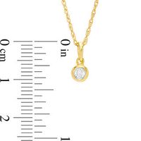 CT. T.W. Diamond Bezel-Set Solitaire Pendant and Stud Earrings Set in 10K Gold|Peoples Jewellers