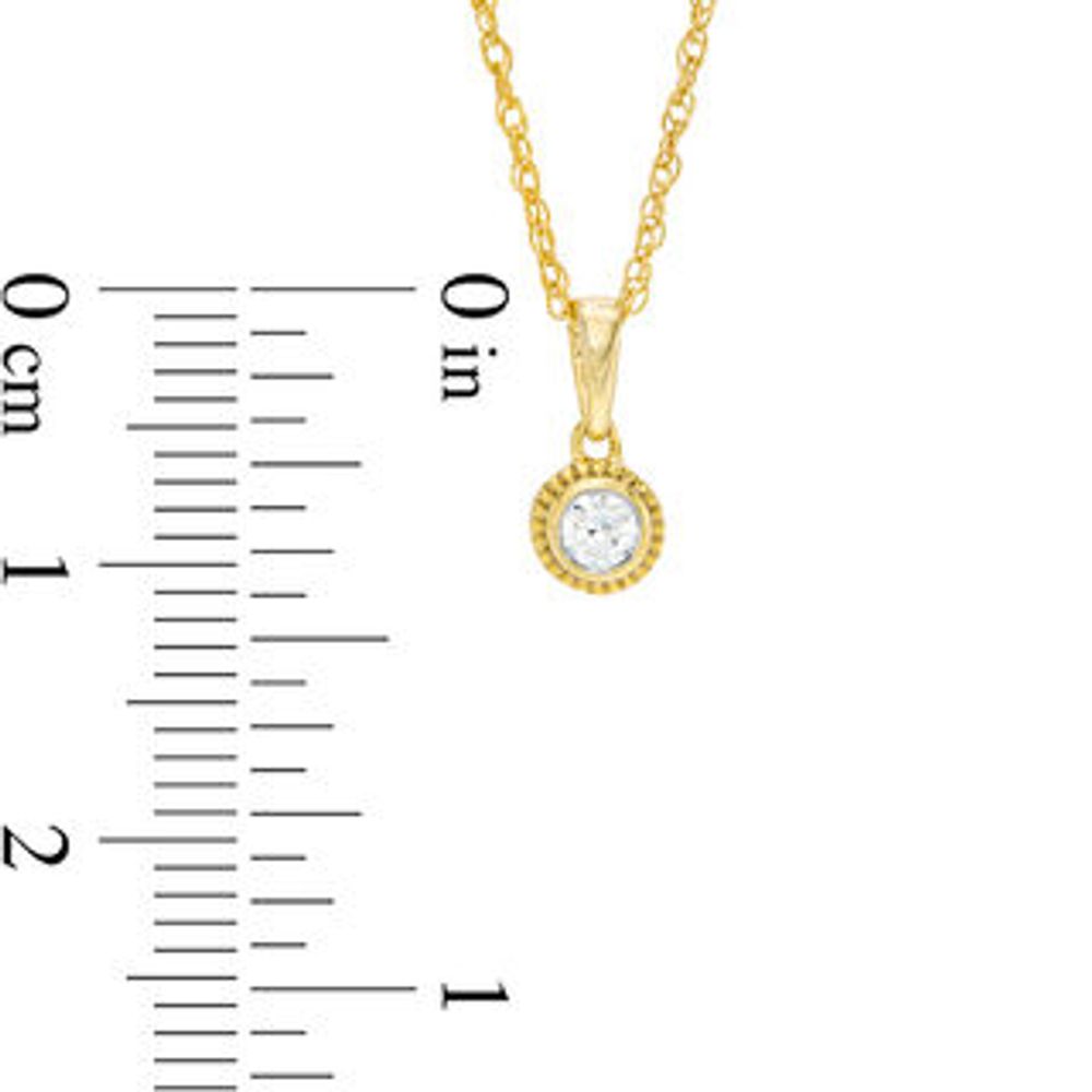 CT. T.W. Diamond Bezel-Set Solitaire Vintage-Style Pendant and Stud Earrings Set in 10K Gold|Peoples Jewellers