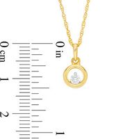 CT. T.W. Diamond Solitaire Floating Circle Pendant and Stud Earrings Set in 10K Gold|Peoples Jewellers