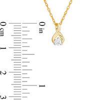 CT. T.W. Diamond Solitaire Twist Pendant and Stud Earrings Set in 10K Gold|Peoples Jewellers