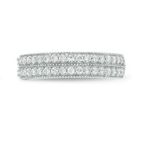 0.37 CT. T.W. Diamond Double Row Vintage-Style Band in 10K Gold|Peoples Jewellers